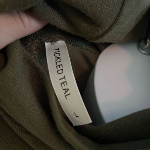 Long Sleeve Mockneck Midi Knit Dress Olive green Size Large - Picture 3 of 3